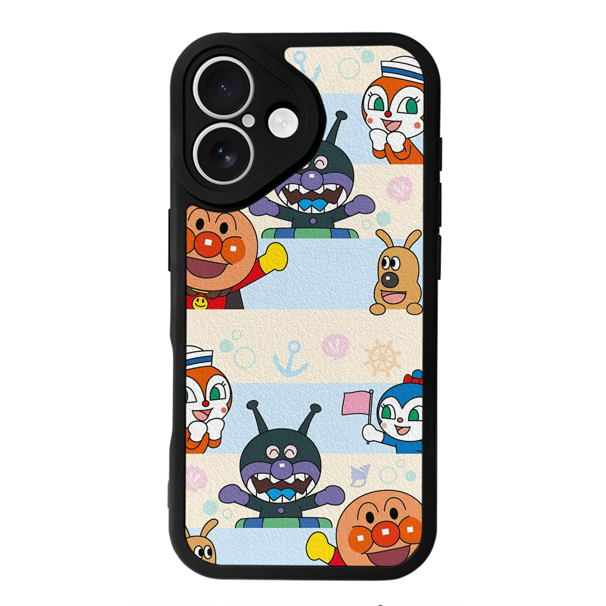 （画像用） アンパンマン Anpanman 【iPhone 16シリーズ対応】シリコンスマホケース（レザー調） 材質：シリコン